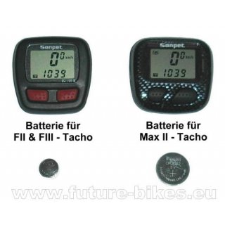 Batterie für Tacho FII & FIII