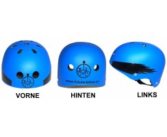 Helm "Future-Bikes" in silber, schwarz oder blau