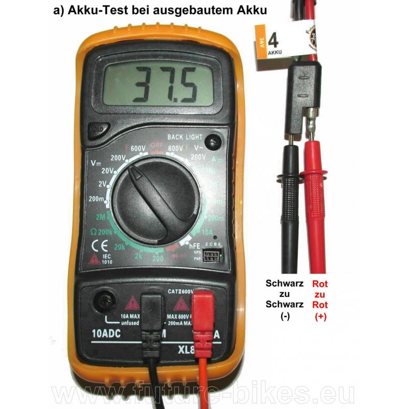 Digitales Multimeter FutureBikes Elektroroller EScooter & EBikes